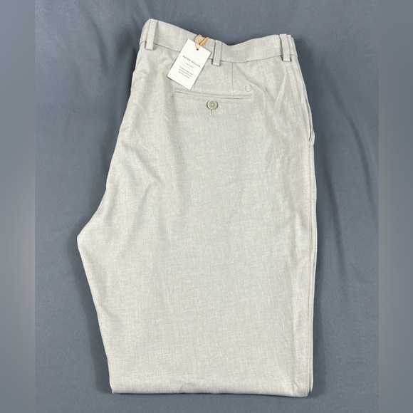 Peter Millar Golf Pants Crown Sport Charlotte 42 x 32 Khaki Polyester